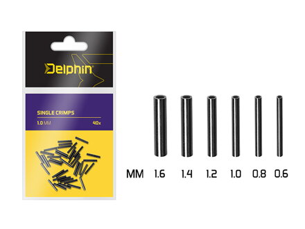 Delphin Single CRIMPS /40ks - 0.6mm