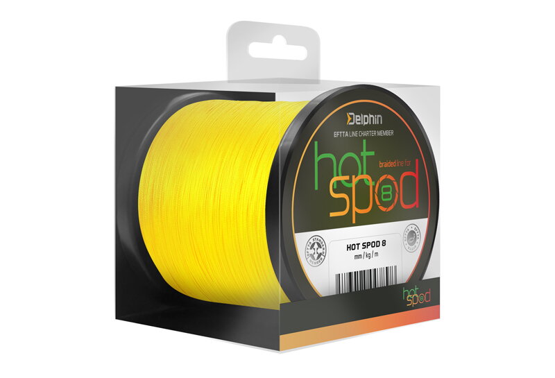 Delphin HotSPOD 8 / žltá - 0,14mm 9,60kg 300m Delphin HotSPOD 8 / žltá - 0,14mm 9,60kg 300m