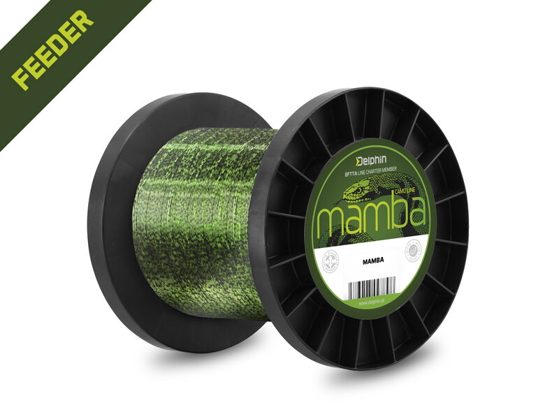 Delphin MAMBA Feeder / kamufláž - 0,28mm 6,1kg 6000m Delphin MAMBA Feeder / kamufláž - 0,28mm 6,1kg 6000m