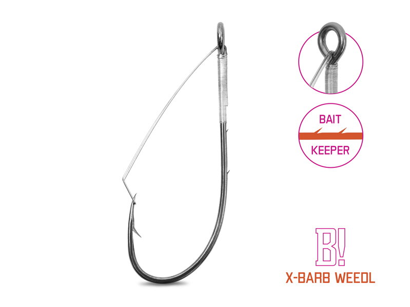 Háčik na čeburašku B! X-BARB WEEDL / 8ks - 2