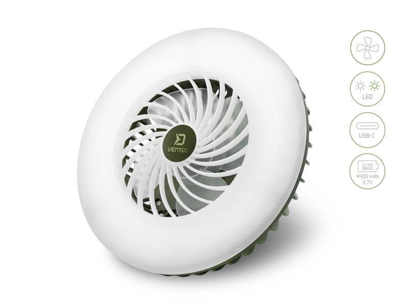 Ventilátor so svetlom Delphin Ventix - 4400 mAh Ventilátor so svetlom Delphin Ventix - 4400 mAh