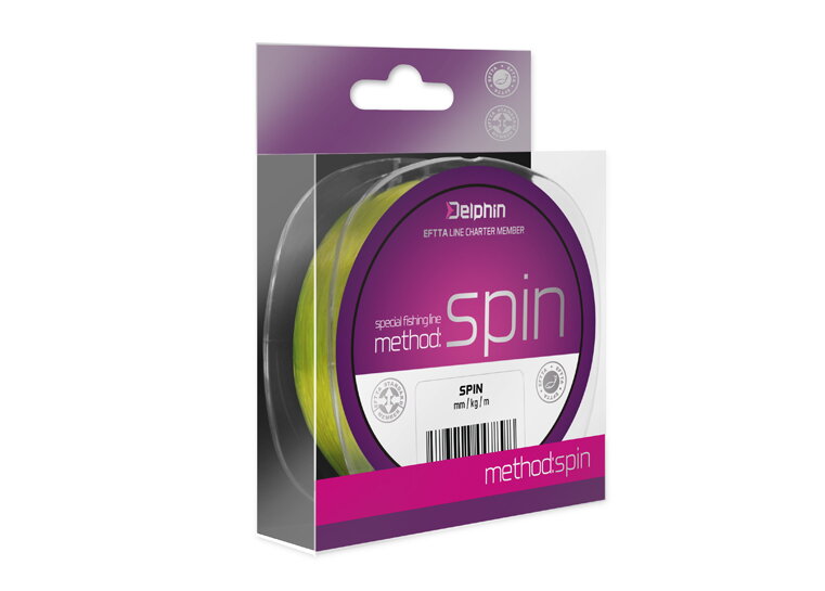 Delphin Method SPIN žltá 150m - 0,14mm 4lbs Delphin Method SPIN žltá 150m - 0,14mm 4lbs