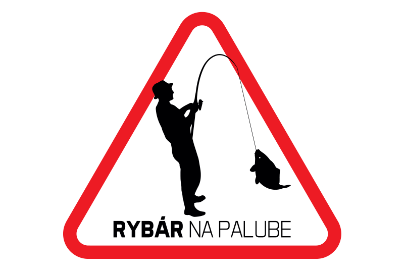 Nálepka - Rybár na palube