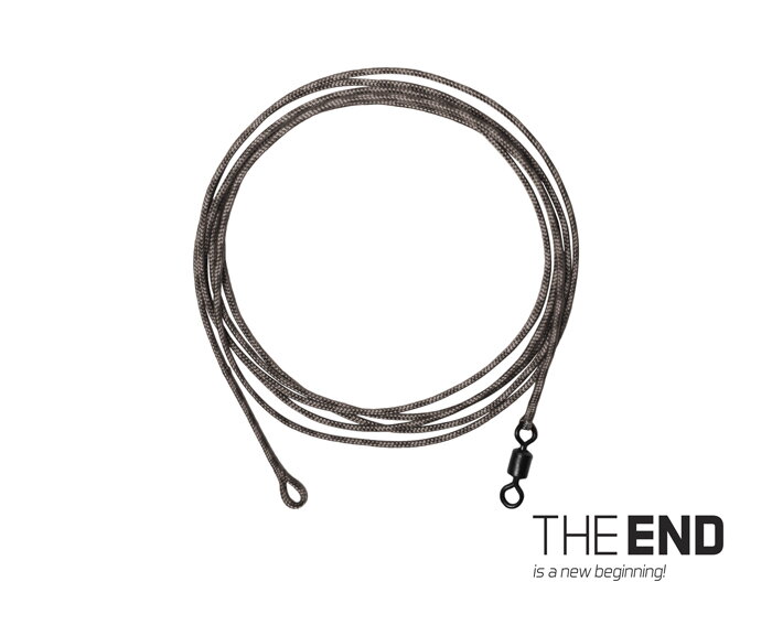 Nadväzec THE END Leadcore + swivel / 3ks - 1m