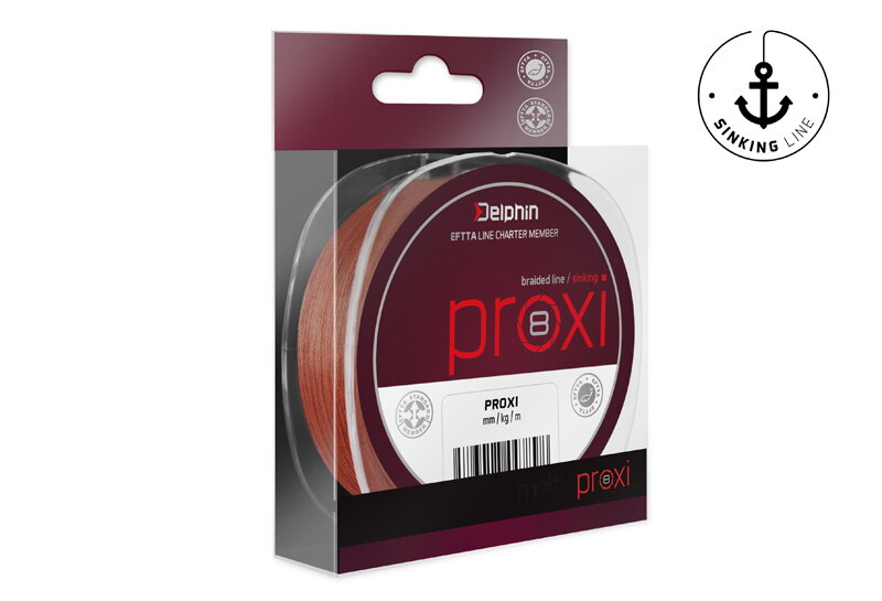 Delphin PROXI 8 hnedá 300m - 0,08mm 10,6lbs Delphin PROXI 8 hnedá 300m - 0,08mm 10,6lbs
