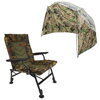 CARP EXPERT COMFORT CAMO STOLIČKA S 250 CM DÁŽDNIKOVÝM PRÍSTREŠKOM