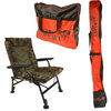 CARP EXPERT COMFORT CAMO STOLIČKA S PUZDROM NA PRÚTY A SIEŤKOVOU TAŠKOU