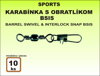 Karabínka s obratlíkom BSIS - 10ks v balení