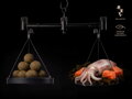 Vyvážené boilies Delphin BreaX/SeaKER - Squid-Losos/20mm/100g