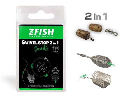 ZFISH Konektor Sviwel Stop Beads 2in1