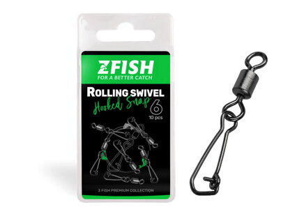 ZFISH Obratlík Rolling Swivel & Hooked Snap