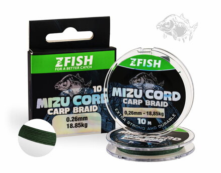 ZFISH Šňůrka MizuCord Carp braid line 10m