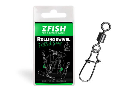 ZFISH Obratlík Rolling Swivel & Fastlock Snap