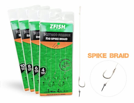 ZFISH Návazec Method Feeder Rig Spike Braid 5 ks
