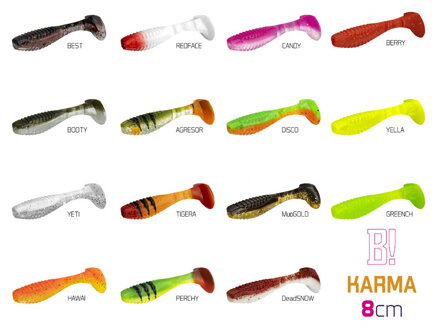 Umelá nástraha Delphin KARMA UVs / 5ks - 8cm/CANDY