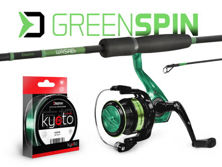 Prívlačový set Delphin GreenSPIN - 240cm/30g + 3T + 0,234mm Prívlačový set Delphin GreenSPIN - 240cm/30g + 3T + 0,234mm