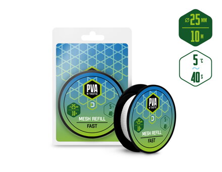 Pančucha náhradná Delphin PVA n´tastic / 10m - úzka - 25mm / Rýchlo rozpustná  Pančucha náhradná Delphin PVA n´tastic / 10m - úzka - 25mm / Rýchlo rozpustná