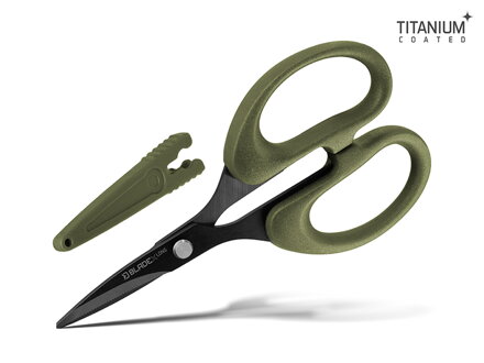 Nožnice s vrúbkami Delphin BladeX Long Titan - 12 cm