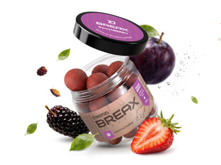 Vyvážené boilies Delphin BreaX/SweetBERRY - Moruša-Jahoda-Slivka/16mm/100g