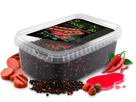 Pellet box Delphin Reaxe READY&GO - Fr. klobása-Chilli/400g+120ml booster+10 waft