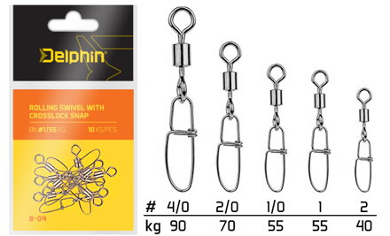 Rolling swivel with Crosslock snap - BN/4/0 Rolling swivel with Crosslock snap - BN/4/0