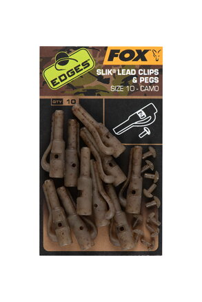 Fox Edges Camo Slik Lead Clip & Pegs (Size 10)