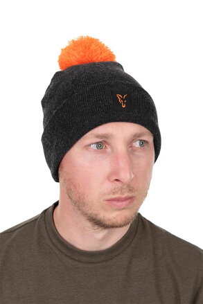 Fox Collection Bobble Hat - Black/Orange