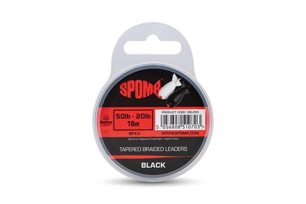 Fox Spomb Tapered Braided Leaders Red & Black