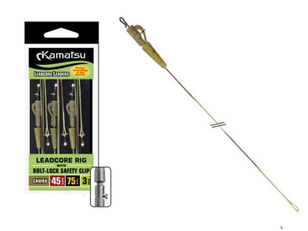 Kamatsu Leadcore s klipom Bolt 35lbs 75cm 3ks/bal