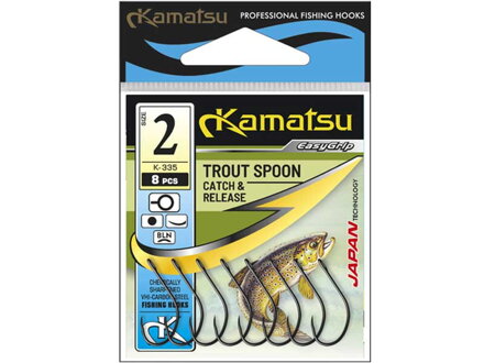 517800304 Kamatsu Trout spoon hook v.4 8ks/bal bez protihrotu