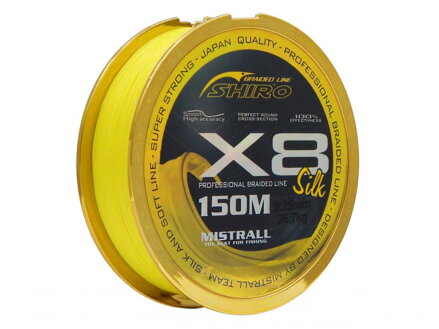 ZM3501021 Mistrall Silk X8 150m 0,21mm f. fluo žltá