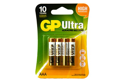 GP BATÉRIE ULTRA ALKALICKÉ AAA MIKRO