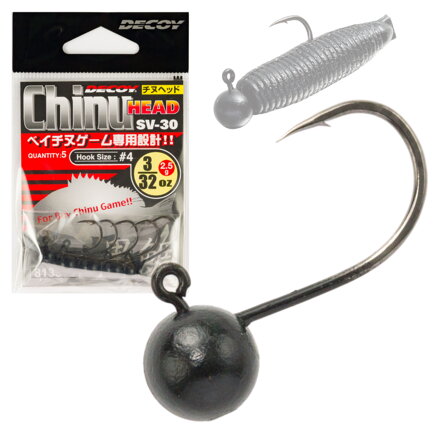 DECOY SV-30 CHINU HEAD NS BLACK JIG HÁČIK