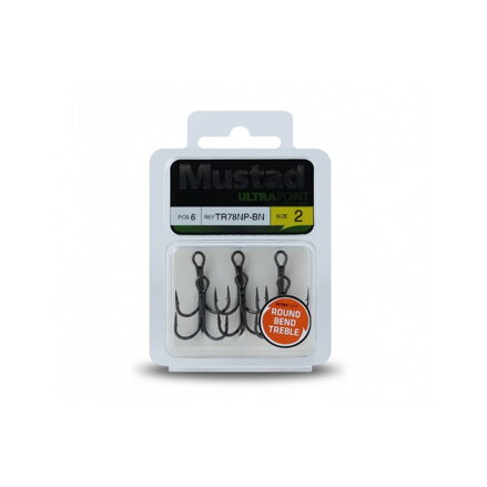 MUSTAD NP ROUND BEND TROJHÁČIK BEZ PROTIHROTU