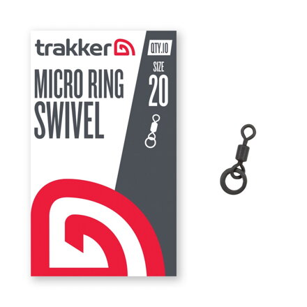 Trakker Obratlík s krúžkom Micro Ring Swivel veľ. 20, 10ks