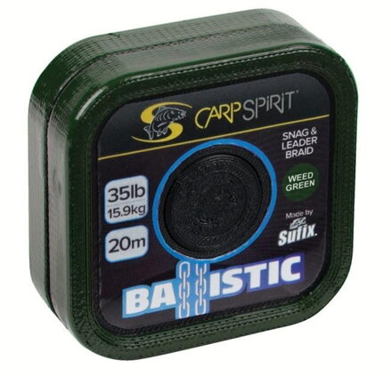 Carp Spirit Ballistic Braided Leader 20 m/35 lb Camo Green