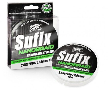 Sufix Nano Braid 100 m modrošedá