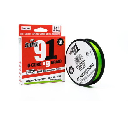 Sufix 91 G-CORE 150 m svietivo zelená