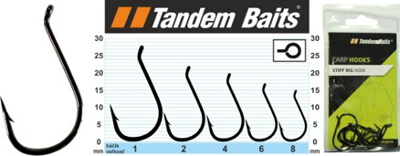 Kaprové rybárske háčiky Stiff Rig Tandem Baits 10ks