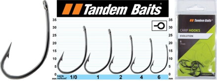 Kaprové rybárske háčiky Evolution - Tandem Baits 10ks