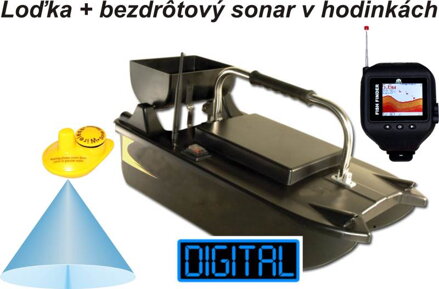 Zavážacia loďka BL a bezdrôtový sonar v hodinkách