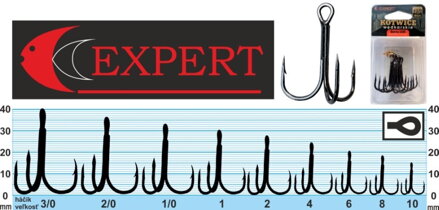Trojháčik s protihrotom Expert 1215 čierny