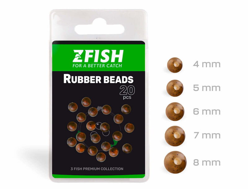 ZFISH Gumové korálky Rubber Beads 20ks ZFISH Gumové korálky Rubber Beads 20ks