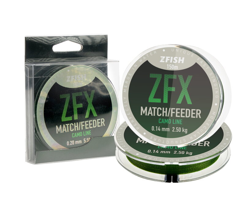 ZFISH vlasec ZFX Match/Feeder CamoLine 150m ZFISH vlasec ZFX Match/Feeder CamoLine 150m