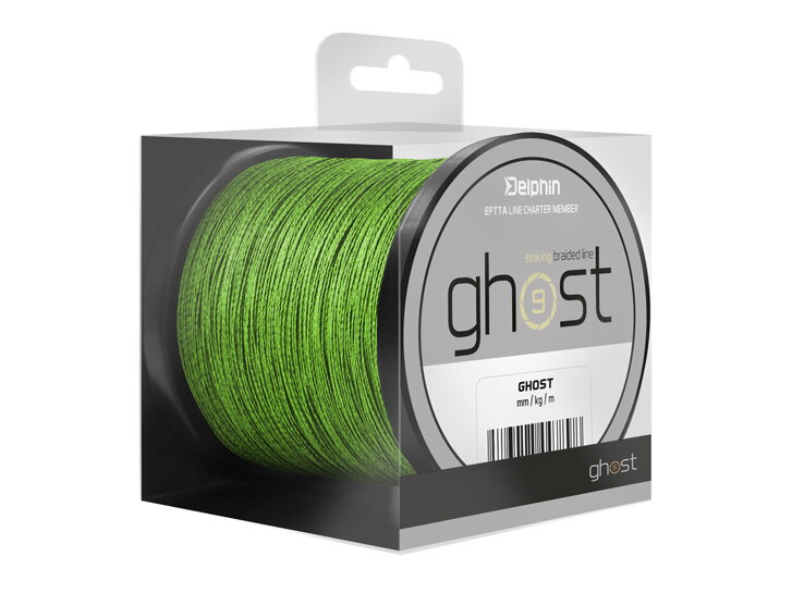 Delphin GHOST 8+1/ zelená - 0,16mm 8,2kg 200m Delphin GHOST 8+1/ zelená - 0,16mm 8,2kg 200m
