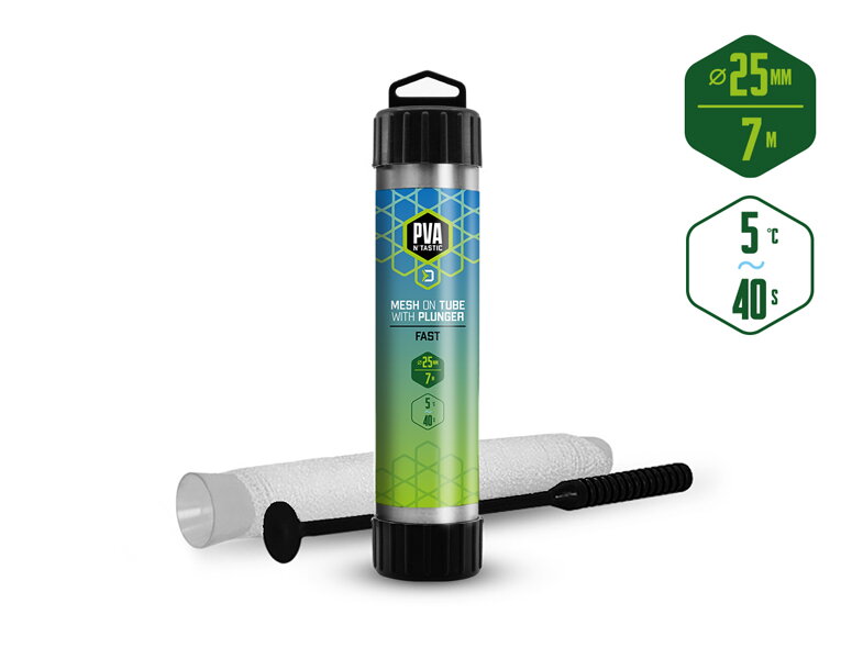 Pančucha Delphin PVA n´tastic TUBA+TĹK / 7m - úzka - 25mm / Rýchlo rozpustná  Pančucha Delphin PVA n´tastic TUBA+TĹK / 7m - úzka - 25mm / Rýchlo rozpustná