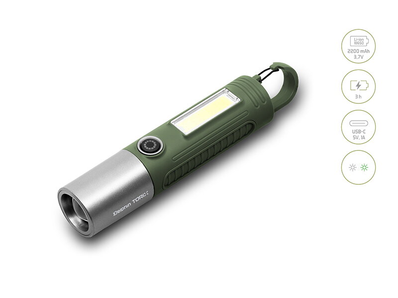 Kempingové svietidlo Delphin Torix - 2200 mAh