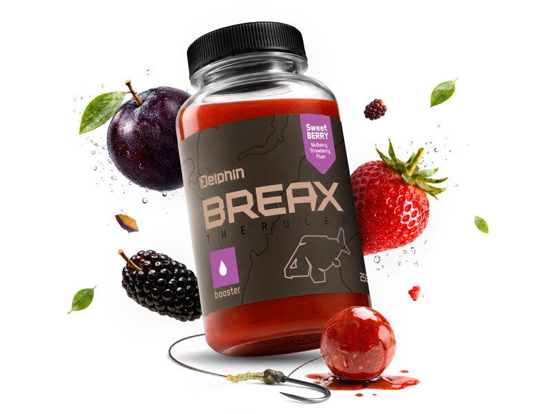 Booster Delphin BreaX/SweetBERRY - Moruša-Jahoda-Slivka/250ml