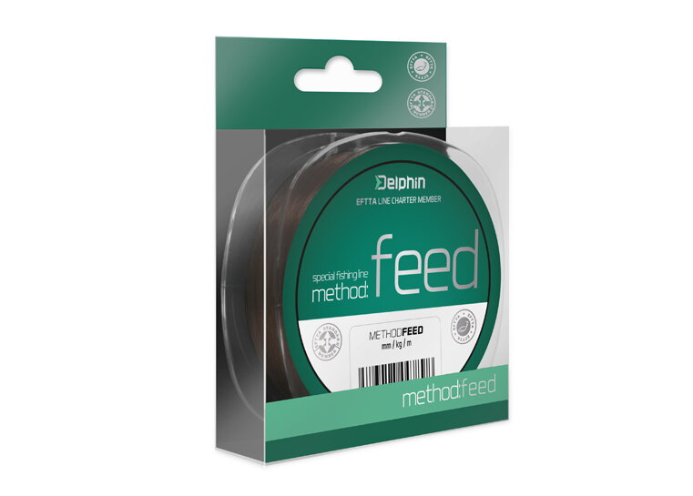 Delphin Method FEED hnedá 150m - 0,18mm 6,6lbs Delphin Method FEED hnedá 150m - 0,18mm 6,6lbs