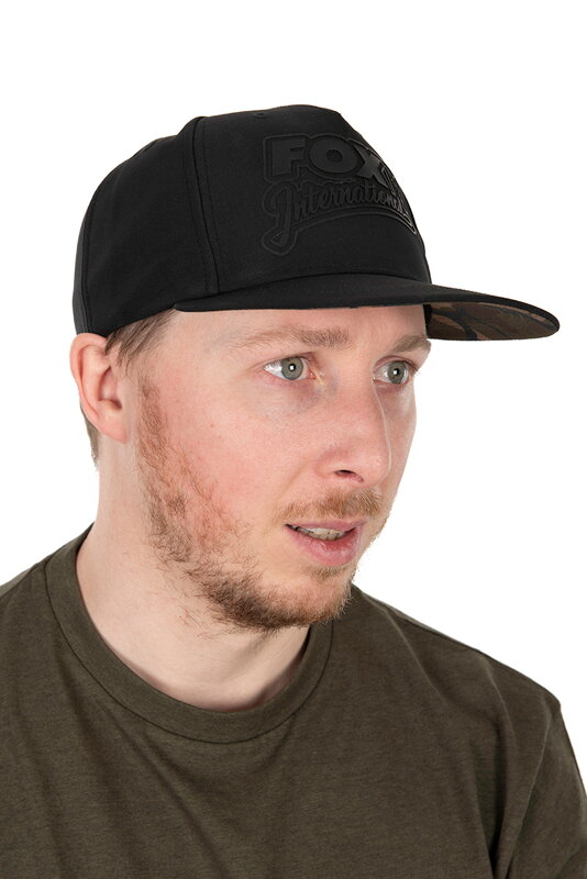 Fox Black/Camo Flat Peak Snapback Cap Fox Black/Camo Flat Peak Snapback Cap